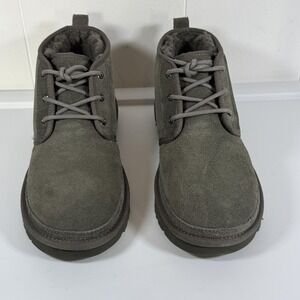 UGG Boots Mens Size 10 Gray Suede Chukka Wool Lined Ankle Winter Casual Comfort